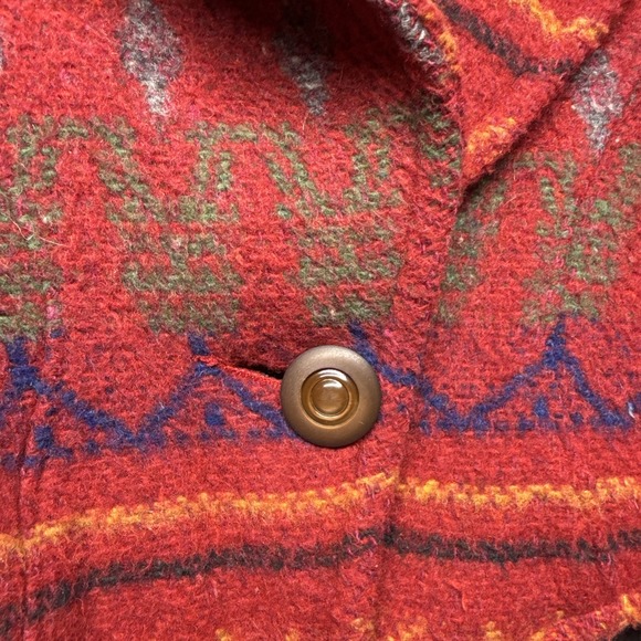 Vtg 80s 90s Jonathan Stevens Womens Large Aztec Boho Wool Cropped‎ Jacket Blazer - Picture 3 of 10